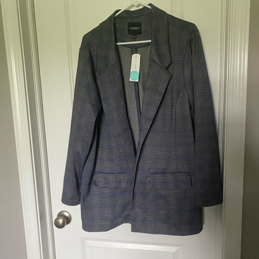 Plaid Boyfriend Blazer